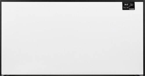 Un rectangle blanc avec une petite étiquette noire dans le coin supérieur droit indiquant '34.0 cm 360 x 240 mm'.