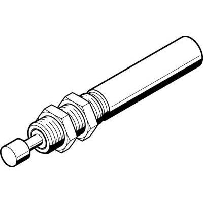 Dessin technique d'un goujon avec écrou et vis. Utilisé dans les assemblages mécaniques pour une connexion sécurisée.