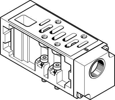 FESTO Plaque de distribution verticale VABF-S1-2-P1A3-G12 555785 1 pc(s)
