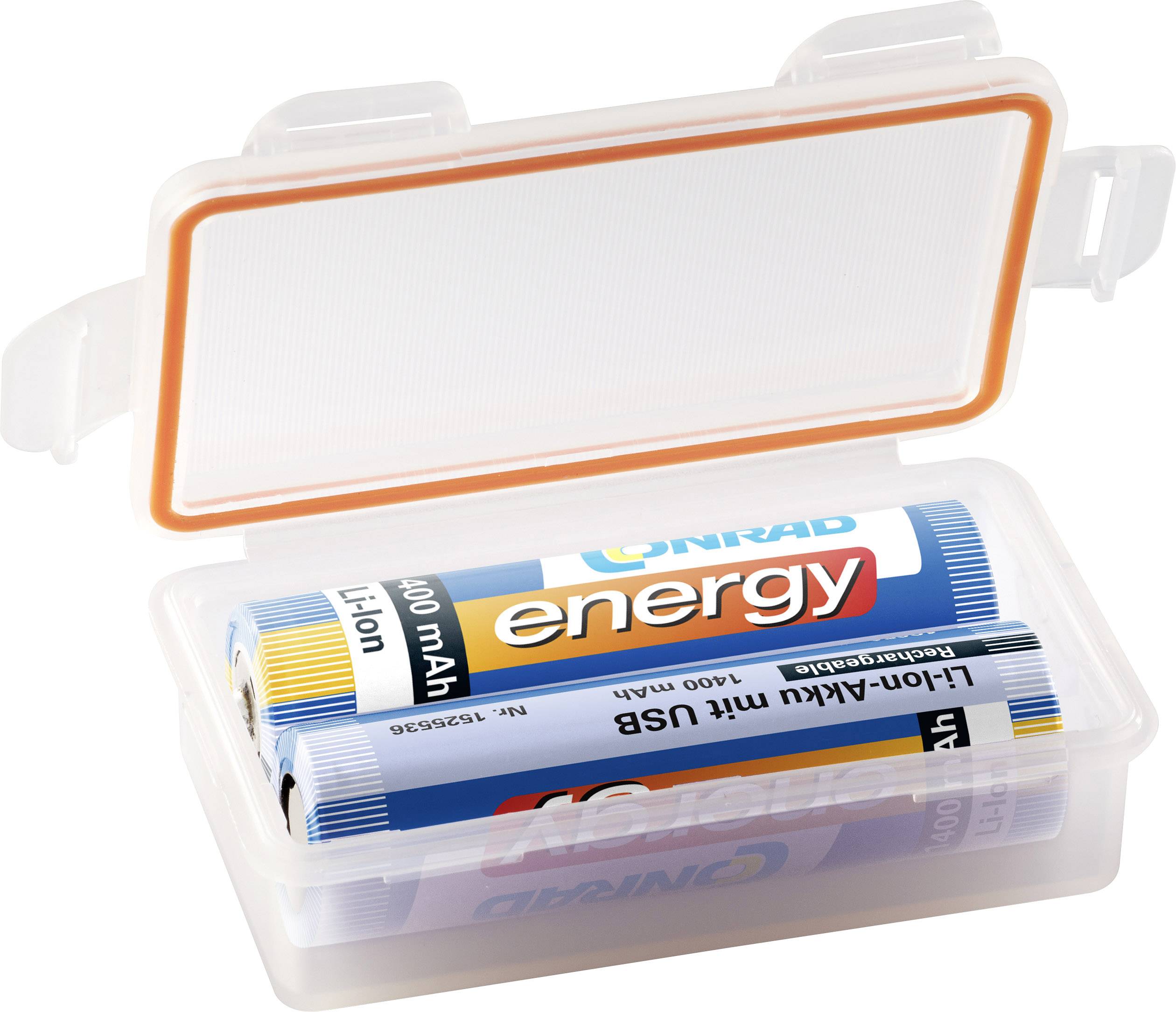 Basetech BT-Box-020 Boîte de piles 2x 18650 (L x l x H) 84 x 48 x 24 mm-2