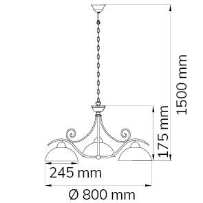 WOFI LACCHINO 5128.03.09.0000 Luminaire à suspendre LED E27 180 W marron-3