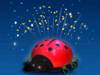 Veilleuse LED avec projecteur Niermann 80019 rond coccinelle LED RVB rouge, noir, vert