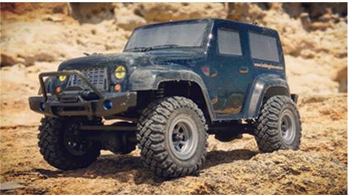 Amewi AM24 Ranger brushed 1:24 Auto RC électrique Crawler 4 roues motrices (4WD) prêt à fonctionner (RtR) 2,4 GHz avec a-1