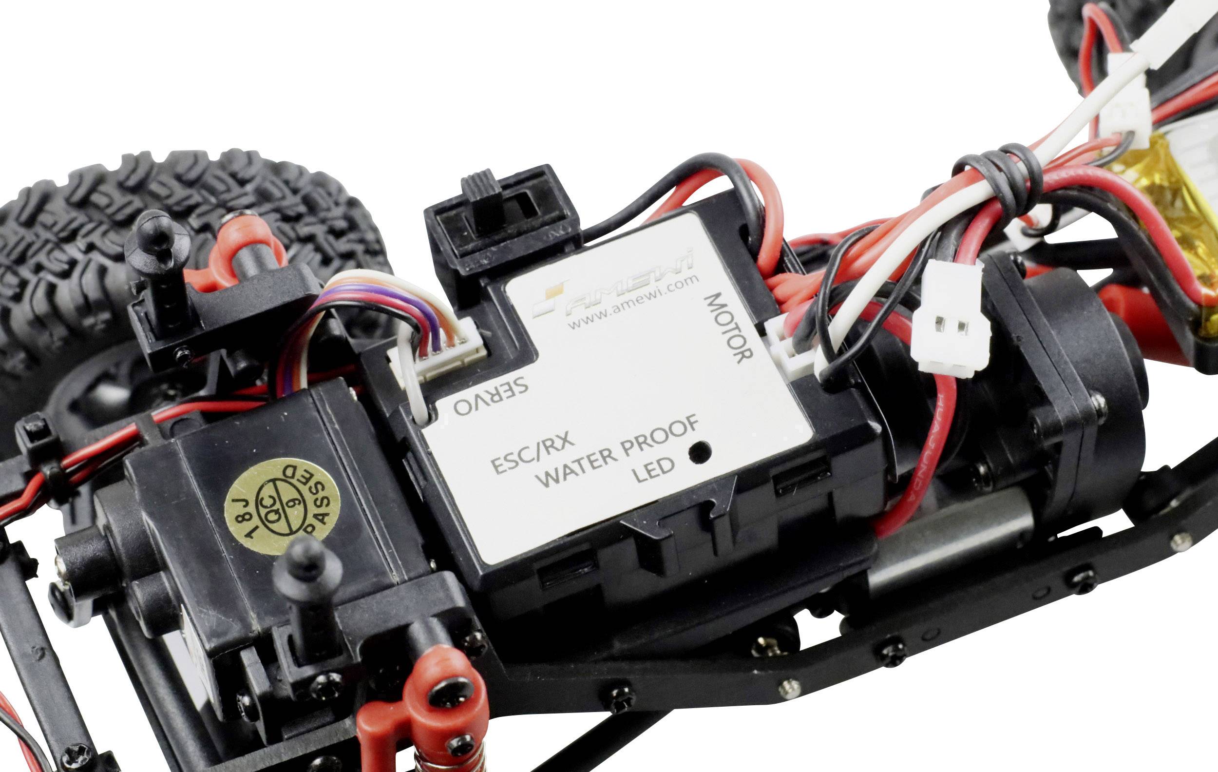 Amewi AM24 Ranger brushed 1:24 Auto RC électrique Crawler 4 roues motrices (4WD) prêt à fonctionner (RtR) 2,4 GHz avec a-12