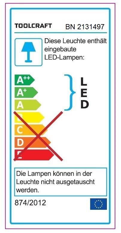 TOOLCRAFT TO-6394491 Lampe loupe de table 6 W noire 1.75 x 120 mm Nombre de LEDs: 72-5