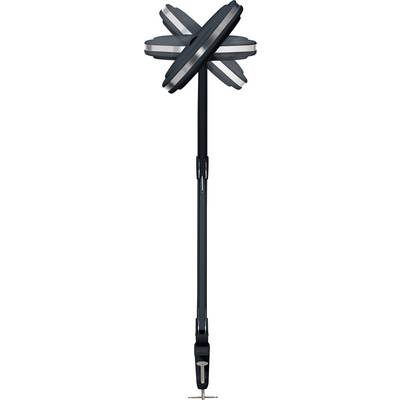 Pendule pliable noir en mouvement circulaire.