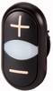 Eaton 218146 M22S-DDL-S-X4/X5 Bouton-poussoir à double touche collerette plastique bouton noir 1 pc(s)