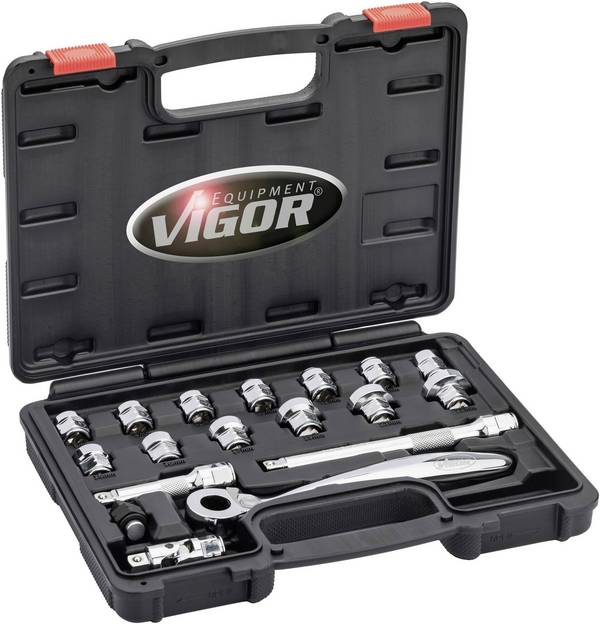 Vigor  Jeu de clés à douille  3/8" (10 mm)  V6202