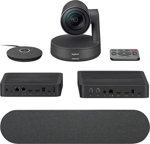 Système pour vidéoconférence 4K modulaire Logitech Rally Ultra-HD 3840 x 2160 Pixel pied de support