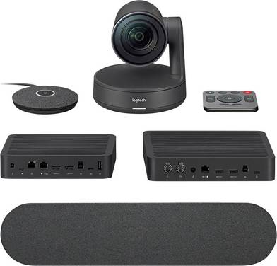 Système pour vidéoconférence 4K modulaire Logitech Rally Ultra-HD 3840 x 2160 Pixel pied de support
