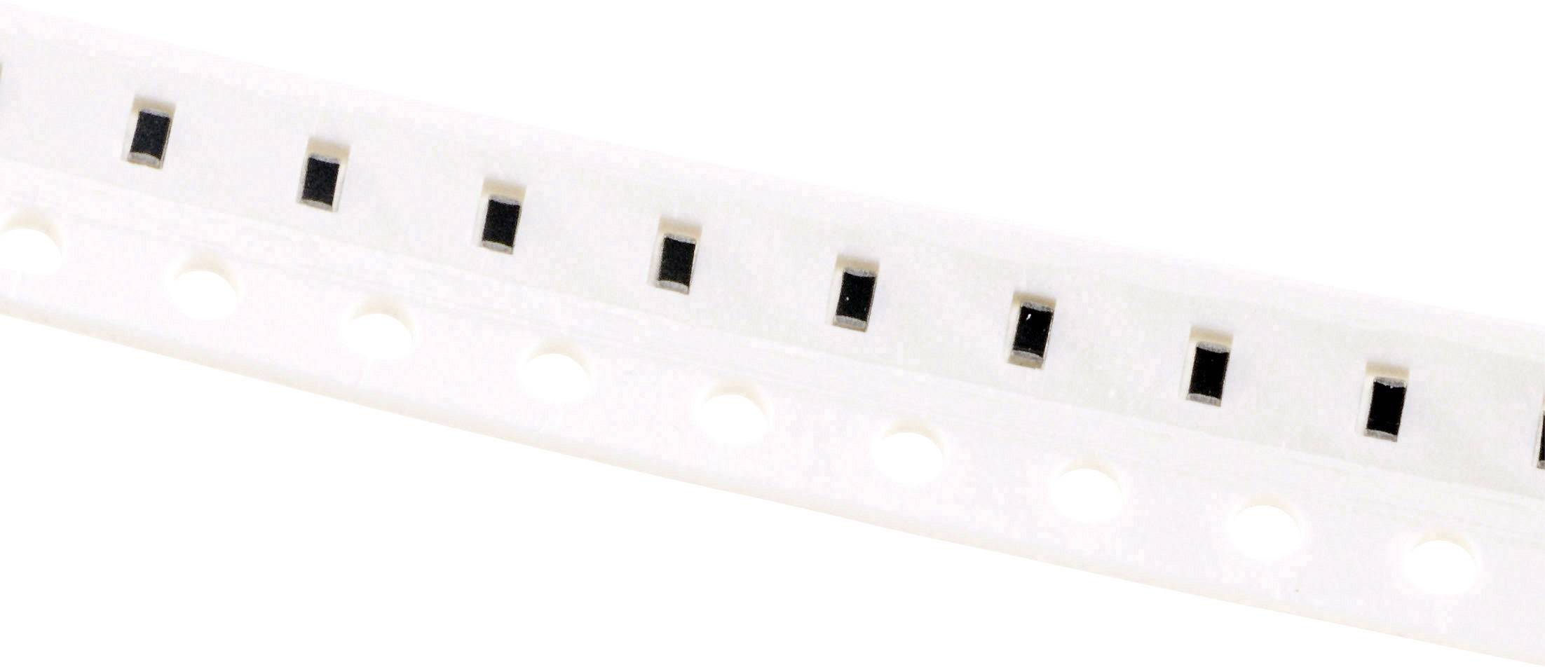 Une bande de composants électroniques rectangulaires de petite taille, souvent utilisée pour le montage automatisé sur des circuits imprimés.