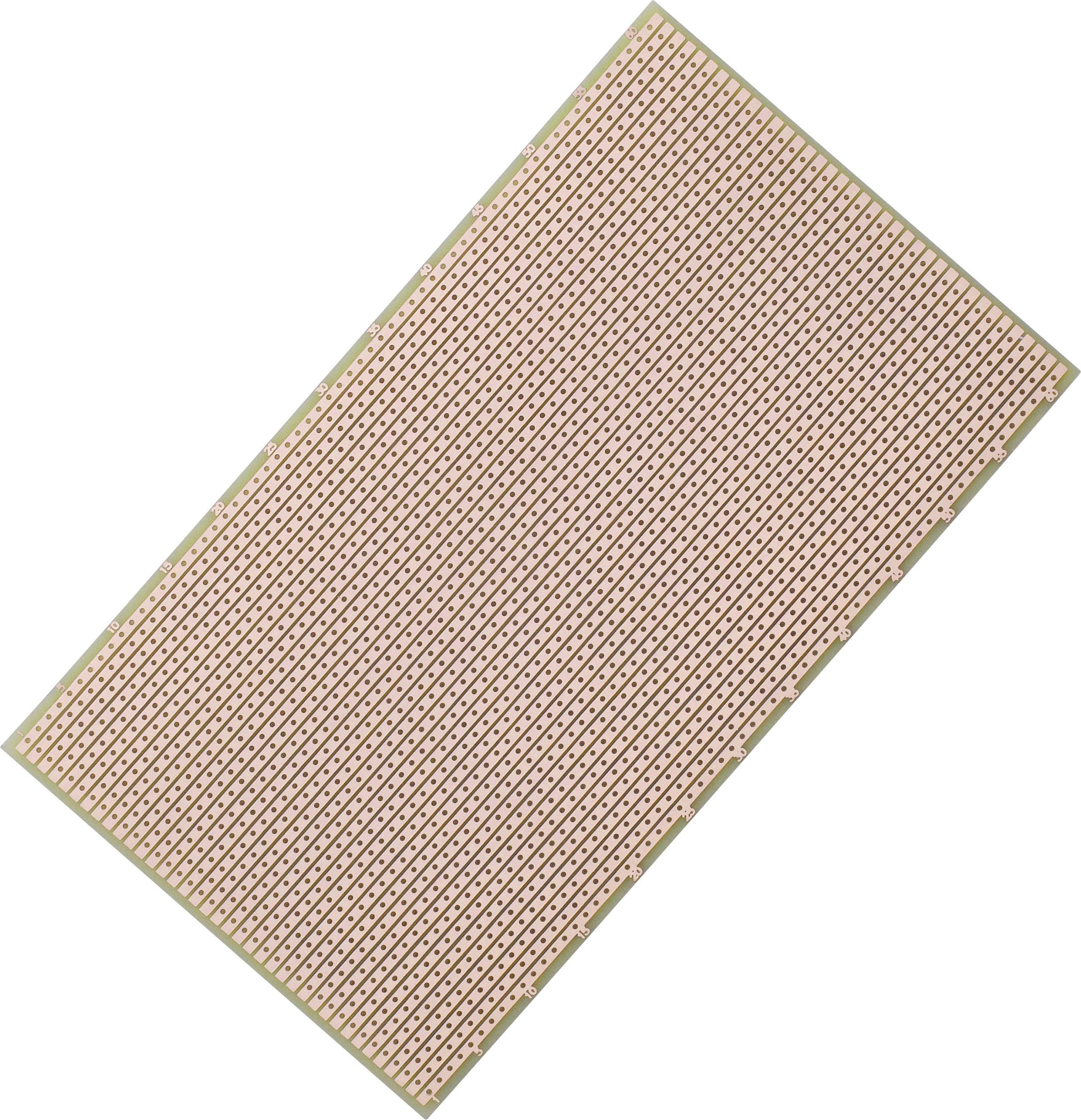 TRU COMPONENTS Platine Euro Epoxy (L x l) 160 mm x 100 mm 35 µm Pas 2.54 mm Contenu 4 pc(s)-1