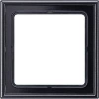 Un cadre photo noir, carré, avec une surface intérieure blanche vide.