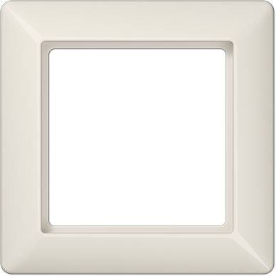 Cadre de commutateur blanc en plastique, carré avec des coins arrondis, pour montage mural.