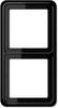 Jung x2 Cadre Cache noir CD582SW 1 pc(s)