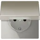 Jung simple Insert Prise 2P+T avec clapet acier inoxydable ES1520KL 1 pc(s)