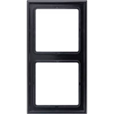 Un cadre rectangulaire noir en plastique avec deux découpes verticales.