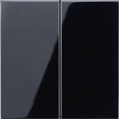 Deux carreaux rectangulaires noirs, brillants et aux reflets lumineux subtils, disposés côte à côte.