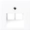 Cadre de couverture double en plastique blanc pour prises ou interrupteurs, avec support de vis central en haut.