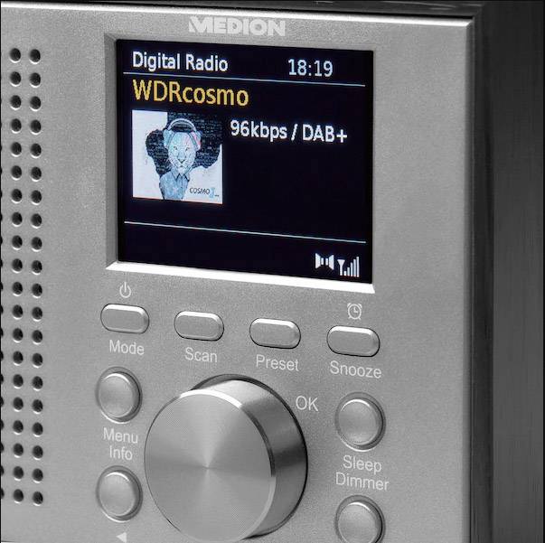 Medion Life P66099 Radio de table DAB+, FM Bluetooth   argent, noir-2