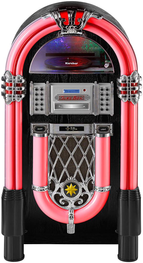 Karcher JB 6608D Jukebox Radio-lecteur CD DAB+, FM Bluetooth, CD, SD, USB lumière d'ambiance multicolore-1