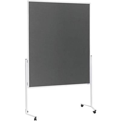 tableau d'animation magnetoplan (L x l x H) 1730.00 x 1200 x 1500 mm feutre gris utilisable des deux côtés, avec roulett-0