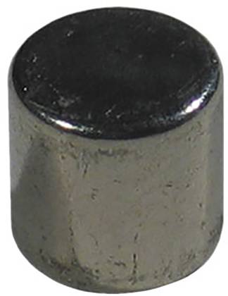 Un aimant cylindrique à surface lisse et brillante. Idéal pour les applications électroniques ou la fixation.