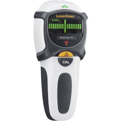 Appareil portable 'Laserliner MultiFinder Pro' pour la détection de métaux et de câbles électriques. Comprend un écran et des commandes.