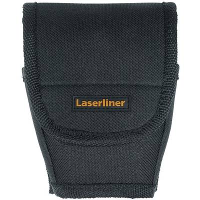 Sac noir avec fermeture à scratch et étiquette 'Laserliner' sur l'avant, adapté pour les outils ou les appareils de mesure.