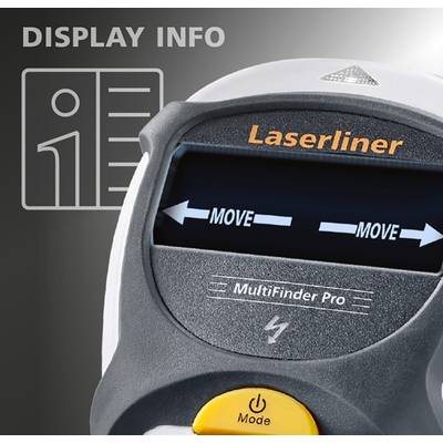 Laserliner Scanner mural Ortungsgerät MultiFinder Pro Metall bis 10cm/and.Mat.4-5cm 080.966A Profondeur de détection (ma-16
