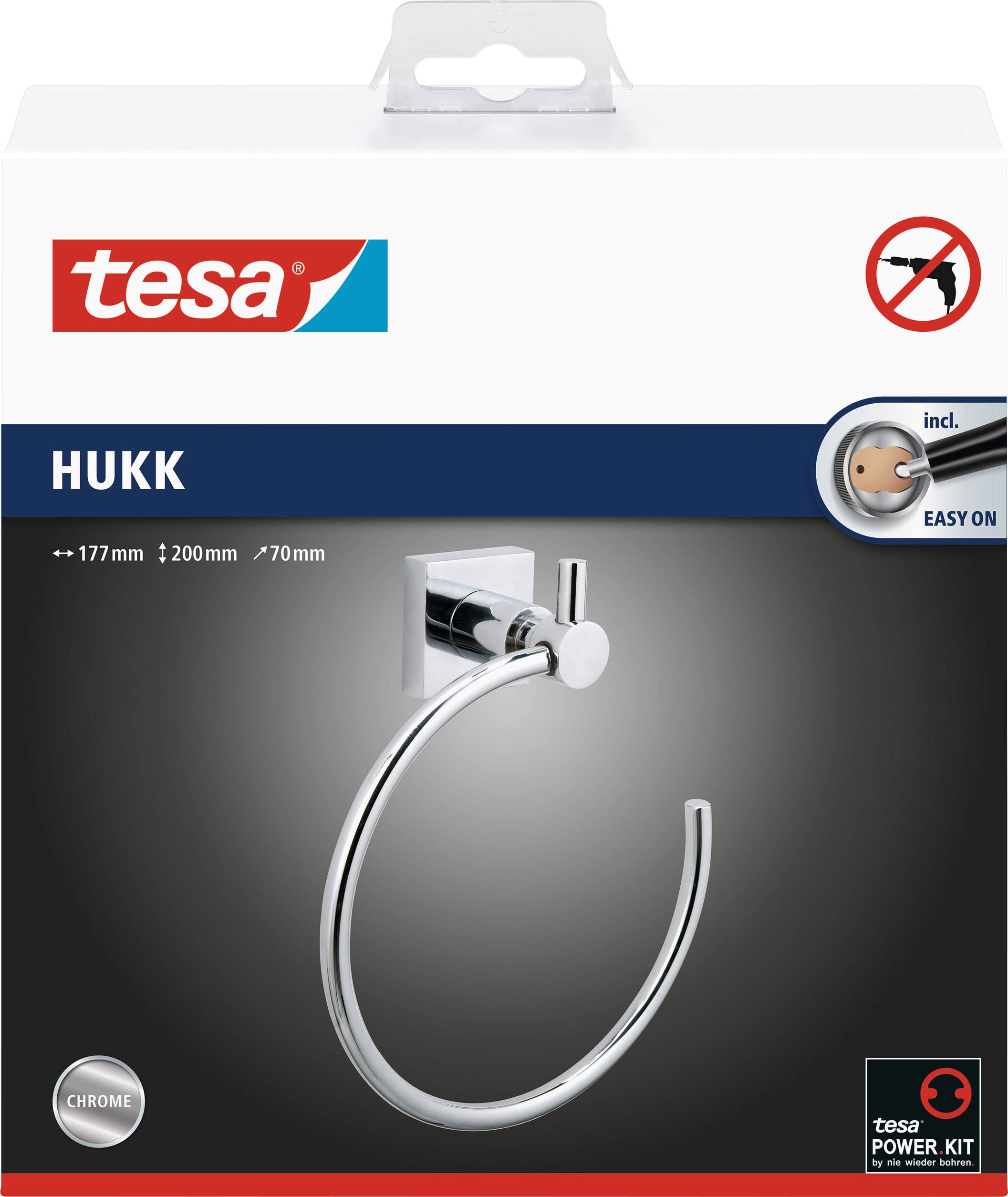 tesa hukk Porte-serviettes anneau colle métal-4