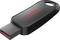 Une clé USB noire de la marque SanDisk avec un logo rouge, un connecteur rétractable et un trou pour porte-clés.