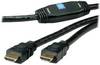 Câble de raccordement TECHly HDMI Fiche mâle HDMI-A 25.00 m noir ICOC-HDMI-A-250 blindage double Câble réseau, câble patch