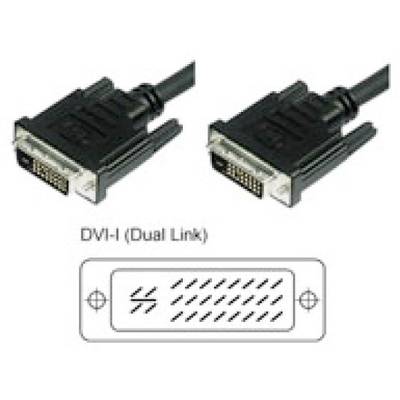 Câble de raccordement TECHly DVI Fiche mâle DVI-I 24+5 pôles, Fiche mâle DVI-I 24+5 pôles 1.80 m noir ICOC-DVI-8900 Câbl-0