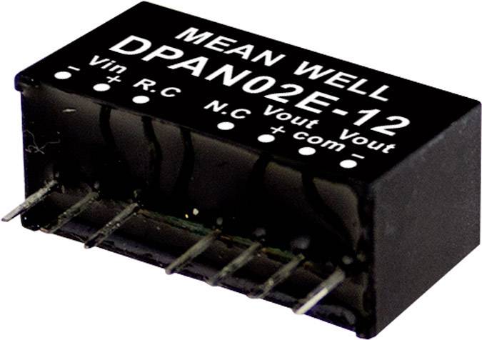 Mean Well DPAN02E-05 DC/DC converter 2x outputs 200mA 2W -40 to +90°C