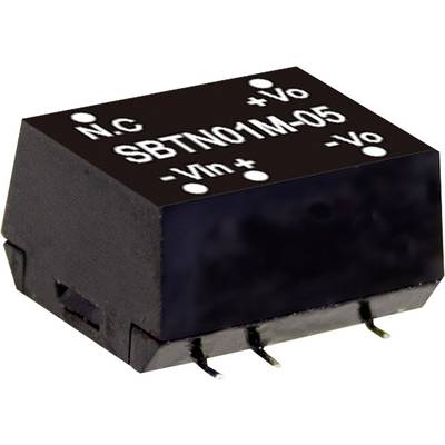 Composant électronique tripolaire avec étiquetage 'SBTN01M-05', marqué '+Vo', '-Vo', 'Vin+' et 'N.C.', de forme rectangulaire.