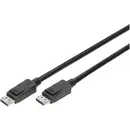 Câble de raccordement Digitus DisplayPort Fiche mâle DisplayPort 1.00 m noir AK-340106-010-S Câble DisplayPort