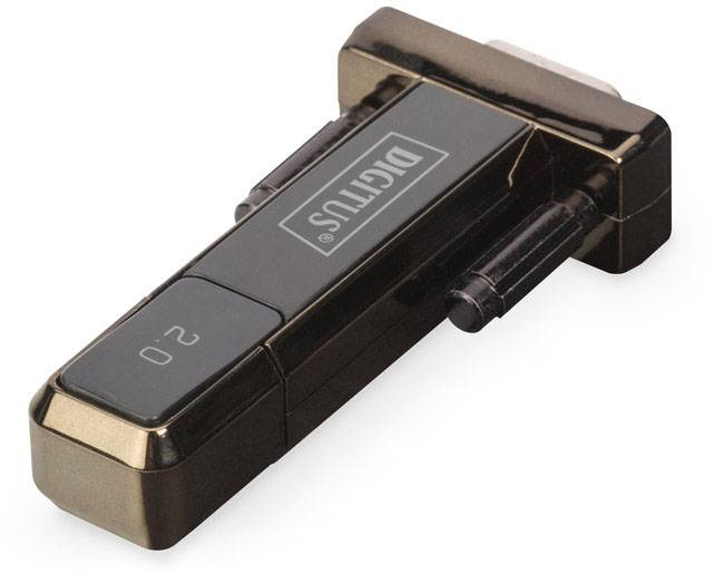 Adaptateur de niveau numérique en métal, avec support de fixation latéral, forme carrée, portant le logo 'DIGITUS' et le marquage '20'.
