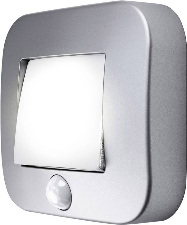 Veilleuse LED avec détecteur de mouvement LEDVANCE NIGHTLUX® Hall L 4058075260672   carré  LED blanc neutre argent