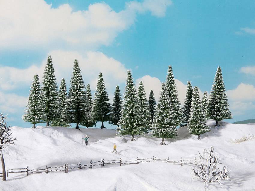 NOCH 0024680 Assortiment d'arbres sapin enneigé 100 à 140 mm vert 8 pc(s)