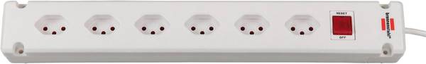 Bloc multiprise avec interrupteur Brennenstuhl 1150652326 x6 blanc fiche CH 1 pc(s)