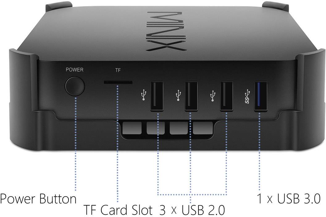 Mini-PC (HTPC) Minix NEO Z83-MX Intel Atom x5-Z8350 (4 x 1.44 GHz / max. 1.92 GHz) 4 GB RAM 128 GB eMMC Win 10 Pro-5