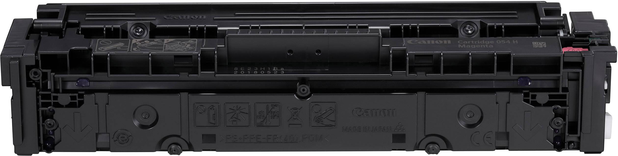 Un toner noir pour la série Canon. Des symboles détaillés et des instructions d'utilisation sont visibles sur la face avant.