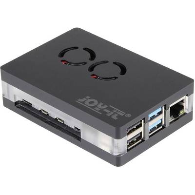 Un boîtier noir avec plusieurs ports USB et des fentes de ventilation, probablement pour un petit ordinateur ou un appareil électronique.