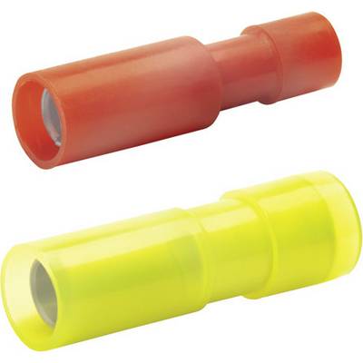 Deux pièces cylindriques isolées, l'une rouge, l'autre jaune, sur un fond blanc.