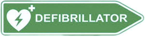 MEDX5 AED-Z-SCHILD-R Etiquette AED