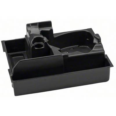 Forme en plastique noir avec plusieurs cavités et reliefs, probablement un emballage personnalisé ou une pièce de machine.