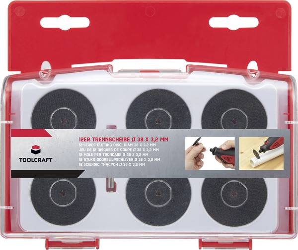 Jeu de disque à tronçonner 12 pièces TOOLCRAFT TO-6449343 38 mm 1.8 mm 1 set