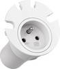 Bachmann 938.102 simple Prise de courant encastrée prises rotatives blanc