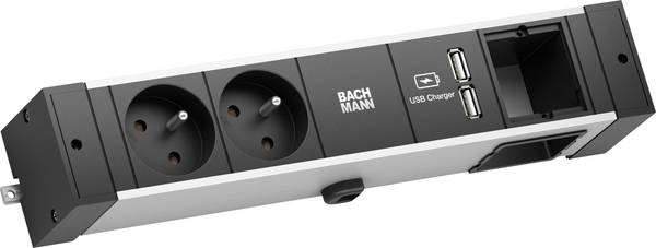 Multiprise de table Bachmann 941.002 x2 noir connecteur GST18i 1 pc(s)
